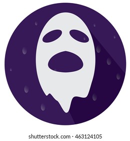 Isolated halloween icon on a stamp, Vector illustration