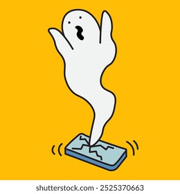 isolated halloween icon in vector. halloween design element. character in doodle style. minimalistic icon for website sticker logo mascot poster.