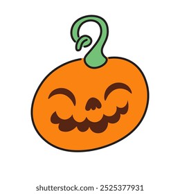 einzelne Halloween-Symbol in Vektor. Halloween-Design-Element. Zeichen im Doodle-Stil. minimalistisches Symbol für Website Aufkleber Logo Maskottchen Poster.