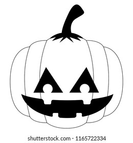 Isolated halloween jack-o-lantern icon. Vector illustration design