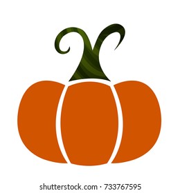 Isolated halloween jack-o-lantern on a white background, Vector illustration