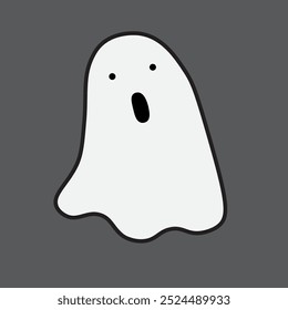 isolated halloween liner icon in vector. halloween design element. character in doodle style. minimalistic icon for website sticker logo mascot poster.