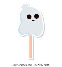 Isolated halloween lollipop candy icon Vector