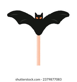 Isolated halloween lollipop candy icon Vector