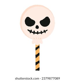 Isolated halloween lollipop candy icon Vector