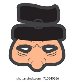 Isolated halloween pirate mask on a white background, Vector illustration