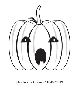Isolated halloween pumpkin icon
