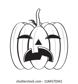 Isolated halloween pumpkin icon