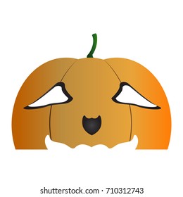Isolated halloween pumpkin mask on a white background, Vector illustration