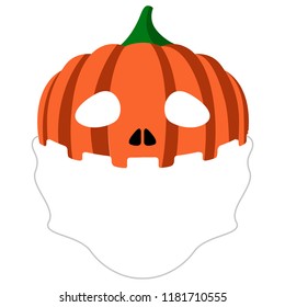 Isolated halloween pumpkin mask. Vector illustration design