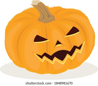 Isolated Halloween pumpkin vector graphics