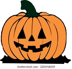 Isolated halloween pumpkin in white background