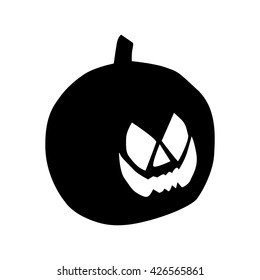 isolated halloween silhouette on white background