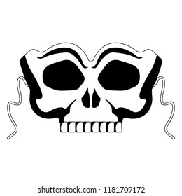 Isolated halloween skull mask. Vector illustration design