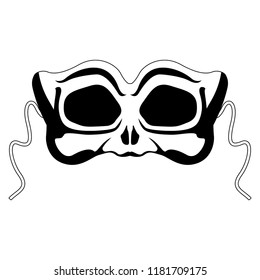 Isolated halloween skull mask. Vector illustration design