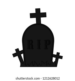 Isolated halloween spooky tomb. Vector illustration design