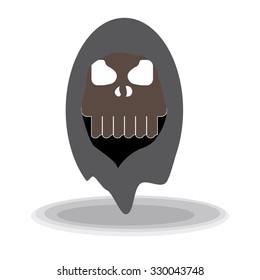 Isolated halloween traditional object on a white background