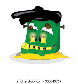 Isolated halloween traditional object on a white background