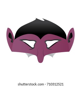 Isolated halloween vampire mask on a white background, Vector illustration