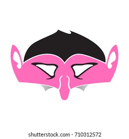 Isolated halloween vampire mask on a white background, Vector illustration