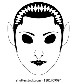 Isolated halloween vampire mask. Vector illustration design