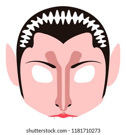 Isolated halloween vampire mask. Vector illustration design