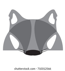 Isolated halloween werewolf mask on a white background, Vector illustration