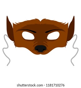 Isolated halloween werewolf mask. Vector illustration design