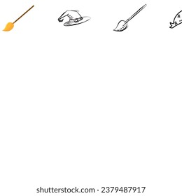 Isolated halloween witch broom icon Vector