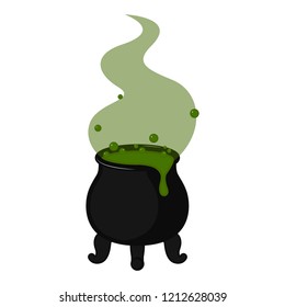 Isolated halloween witch cauldron icon. Vector illustration design
