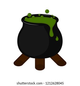 Isolated halloween witch cauldron icon. Vector illustration design