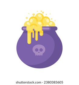 Isolated halloween witch cauldron icon Vector illustration