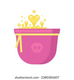 Isolated halloween witch cauldron icon Vector illustration