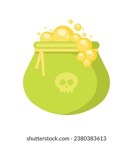 Isolated halloween witch cauldron icon Vector illustration