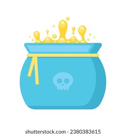 Isolated halloween witch cauldron icon Vector illustration