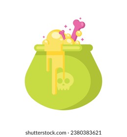 Isolated halloween witch cauldron icon Vector illustration
