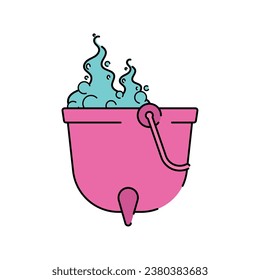 Isolated halloween witch cauldron icon Vector illustration