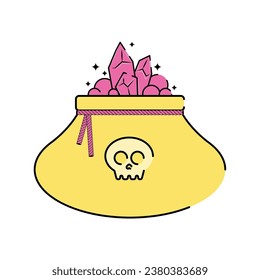 Isolated halloween witch cauldron icon Vector illustration