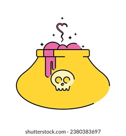 Icono de halloween bruja aislada Icono Vector ilustración