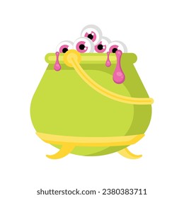 Isolated halloween witch cauldron icon Vector illustration