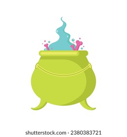 Isolated halloween witch cauldron icon Vector illustration