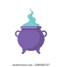 Isolated halloween witch cauldron icon Vector illustration