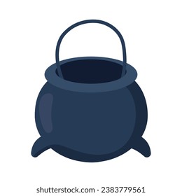 Isolated halloween witch cauldron icon Vector