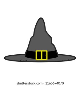 Isolated halloween witch hat icon. Vector illustration design