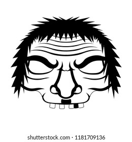 Isolated halloween witch mask. Vector illustration design