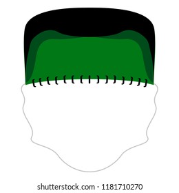 Isolated halloween zombie mask. Vector illustration design