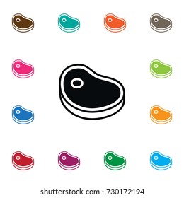 Isolated Ham Icon. Beef Vector Element Can Be Used For Beef, Ham, Steak Design Concept.