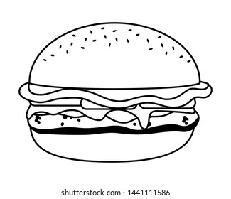 Isolated hamburger design vector illustration