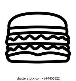Isolated hamburger icon, Fast food vector illustration