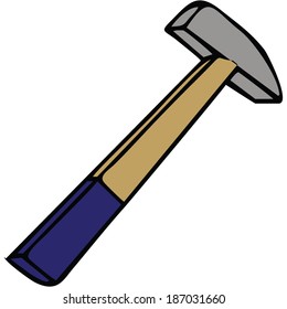 Isolated hammer carpentry, vector illustration